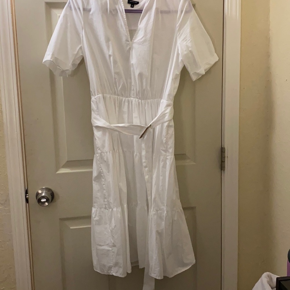 Who what wear white dress with belt